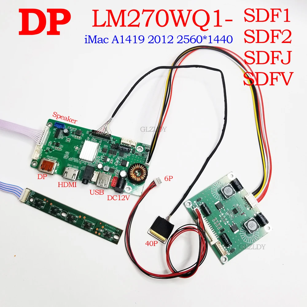 LM270WQ1-SDF1 SDF2 SDFV Laufwerk Board Für iMac A1419 2012 27 Zoll Screen Control 2K 2560*1440 eDP40P DP HDMI Eingang Display Monitor Image