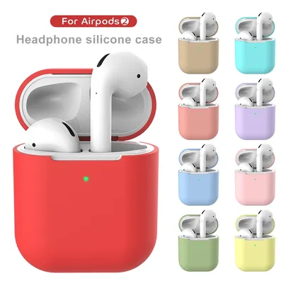 Kopfhörerhülle für Apple AirPods 2, Silikonhülle, kabelloser Bluetooth-Kopfhörer, Air Pods-Beutel, Image