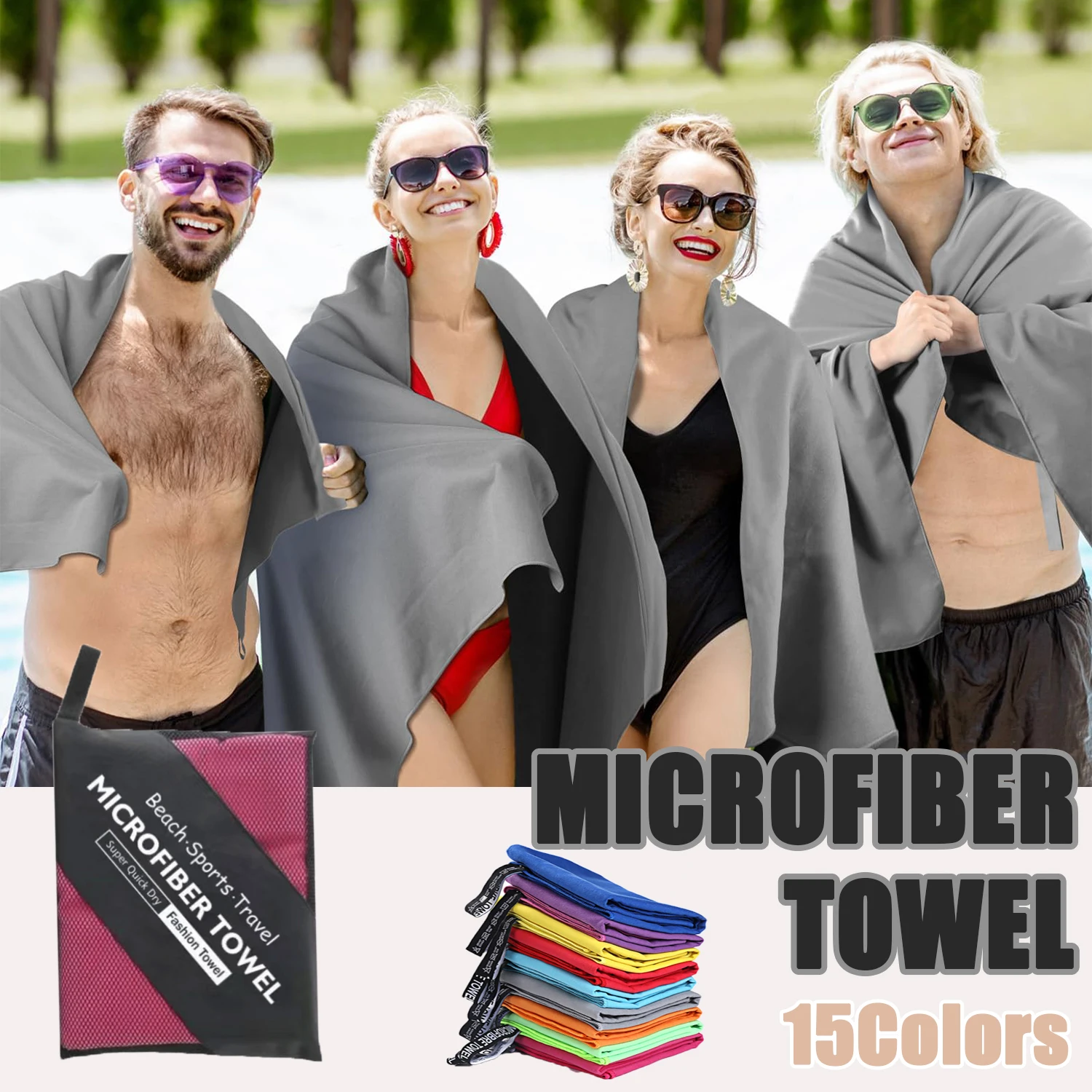 Mikrofaser Quick Dry Sport Strand Handtuch Outdoor Dickes Reise Fitness Gymnastik Joggen Schwimmen Yoga Naturehike Meer Großes Handtuch Image