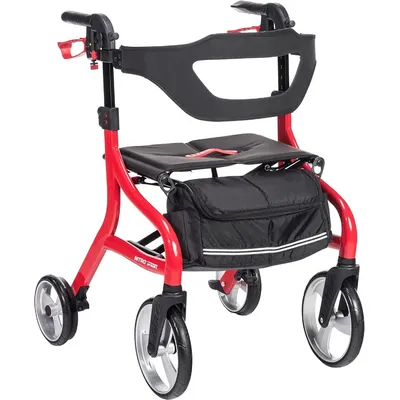 Nitro Sprint Foldable Rollator Walker with Seat, Standard Height Lightweight Rollator with Large