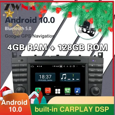 128G Carplay Android 10.0 screen DVD Player for BENZ C-Class W203 2004 2005 2006 2007 GPS Navi Auto