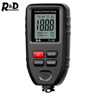R&D TC100 Car Paint Film Thickness Tester 0.1 Micron Precision Measurement 0-1300 Scale FE/NFE