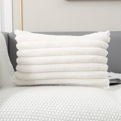 TEMU 1pc, Contemporary Rabbit Fur Throw Pillow Cover, 12x20 Inch 20x20 Inch Case With Zipper Closure, Machine Washable, Woven Polyester For Home Decor And Room Types Image