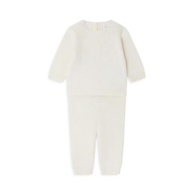 Bonpoint Unisex Atimy Sweater & Pants Set - Baby - Ecru