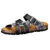Pantolette LICO "Pantolette Bioline Flora", Gr. 39, schwarz, Synthetik, Schuhe