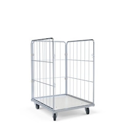 Wäschecontainer 1000mm, 720x810KU weiß, 3-seitig Image