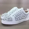 Herrenmode Punk Goth Nieten Schuhe Schnür Nieten Schuh Echt leder Wohnungen Plattform Spikes Turnschuhe Marke Designer Schuhe