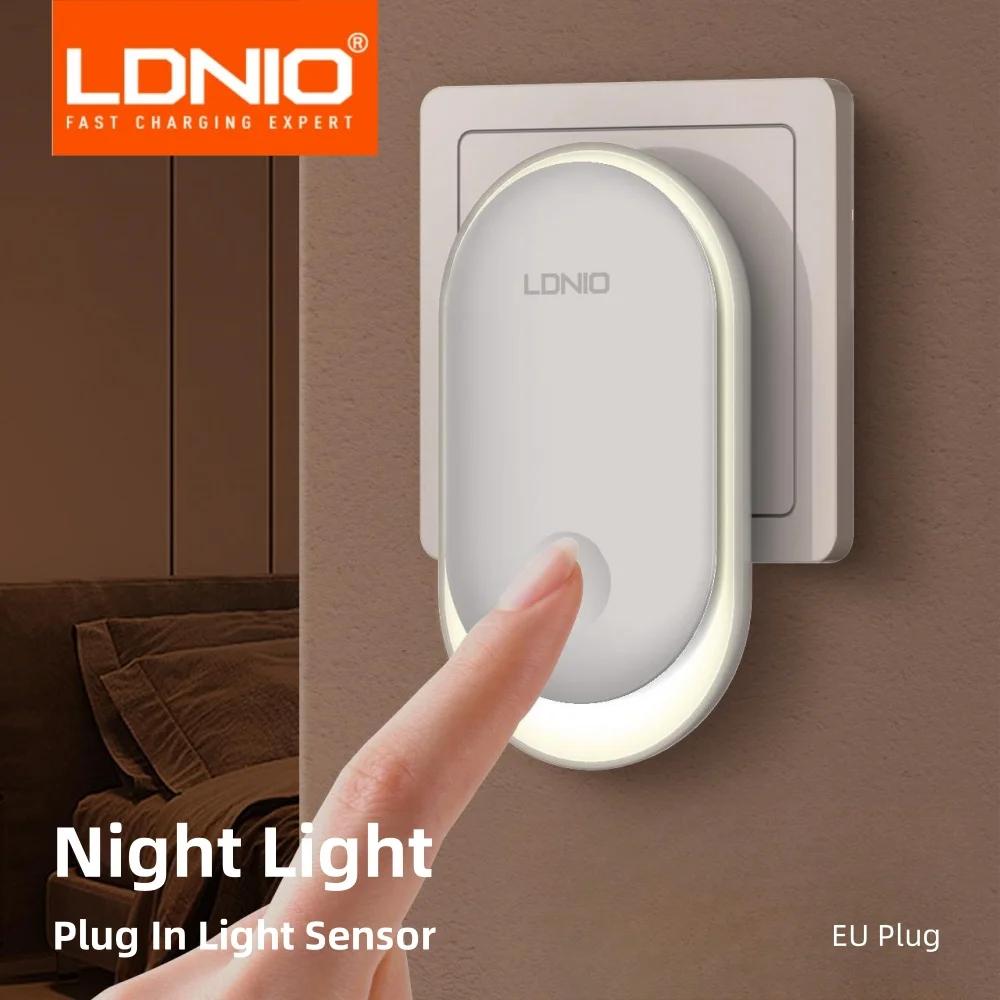 LDNIO Nachtlicht Plug In Licht Sensor Energiesparende EU Stecker Kleine Led Nachtlicht Wand Gang Schlafzimmer Schlafen kinder Lampe