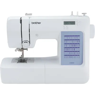 CS5055 Computerized Sewing Machine, 60 Built-in Stitches, LCD Display, 7 Included Feet, White