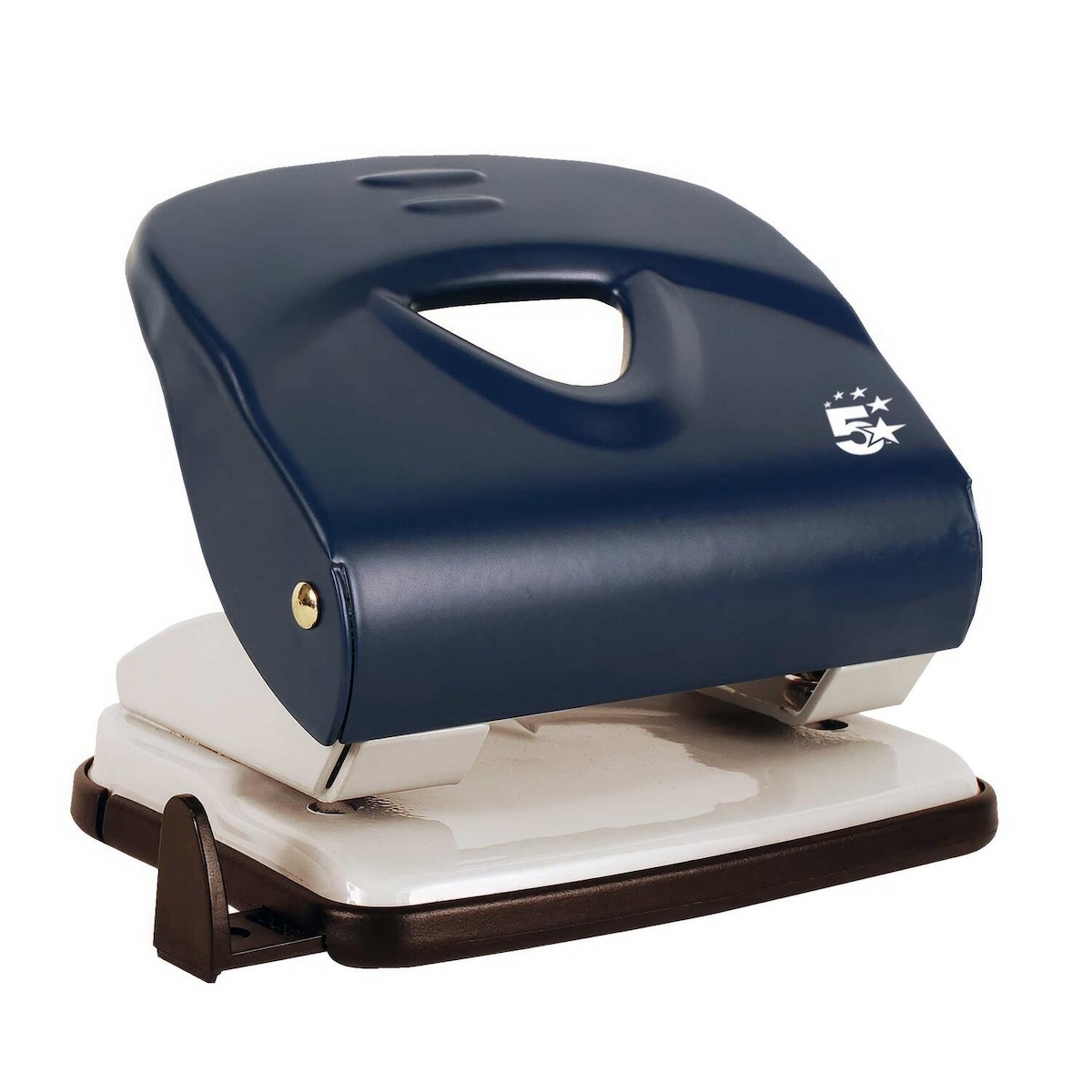 VEPATIM 2 Profi Bürolocher mit Anschlagschiene für 30 Blatt robustes Gehäuse blau Image