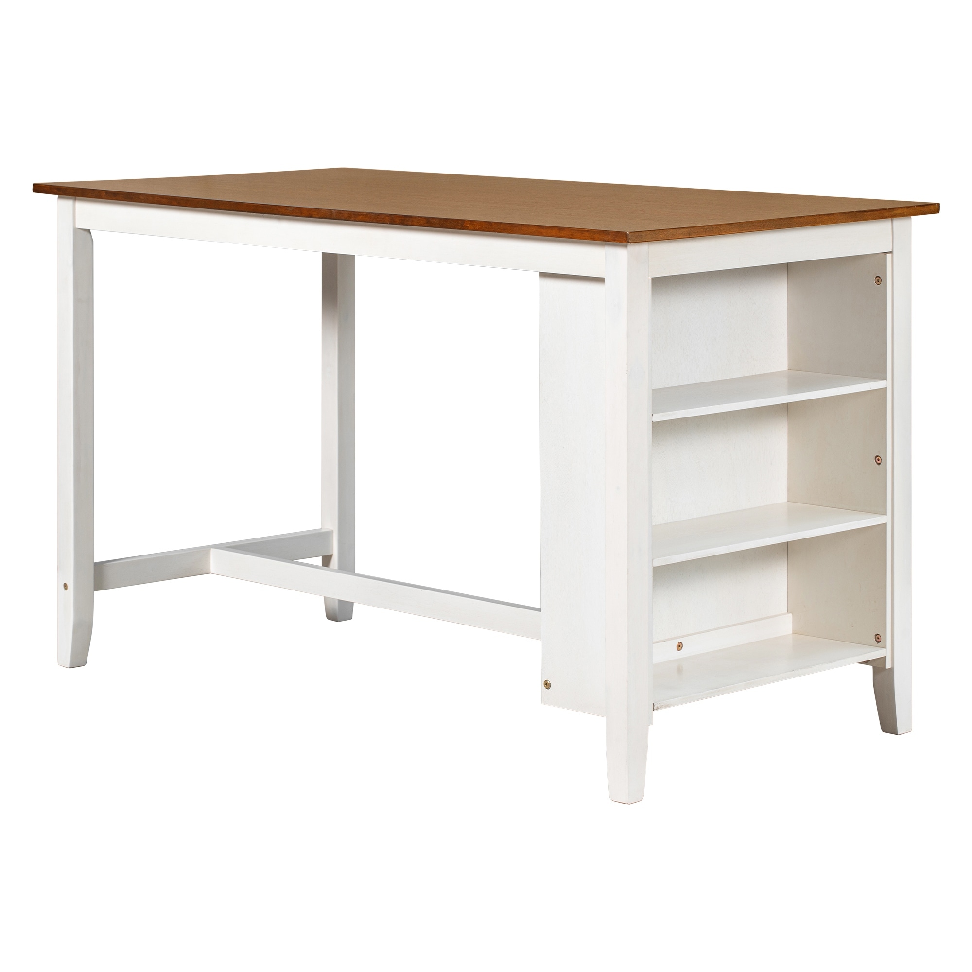 5 Pieces Counter Height Rustic Bar Table Set