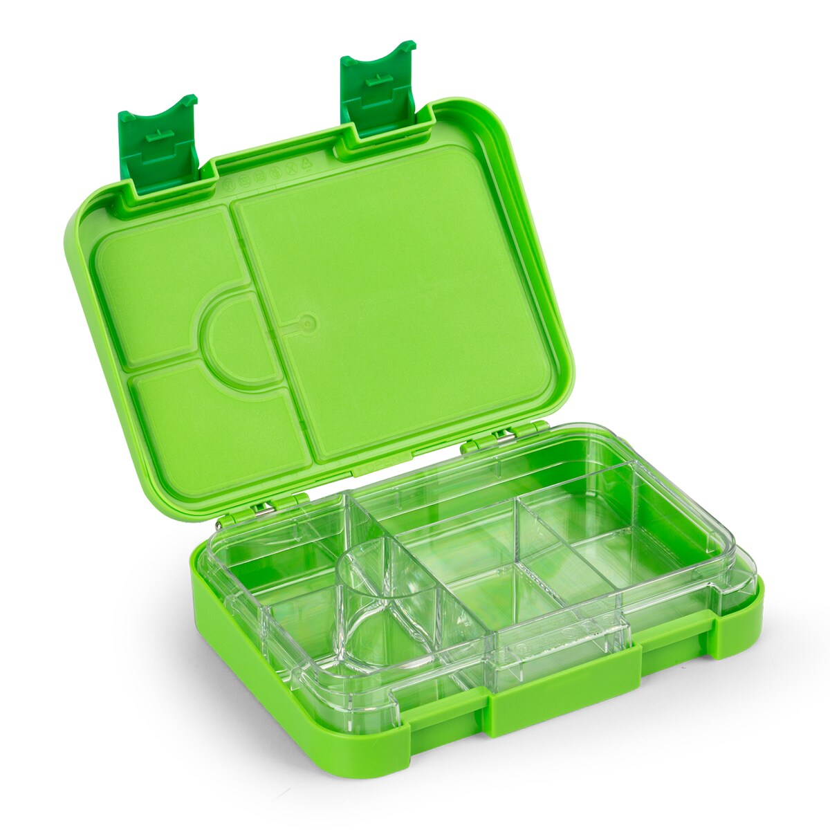 Klarstein junior Lunchbox 6 Fächer 21,3 x 15 x 4,5 cm BPA-frei Limettengrün Image