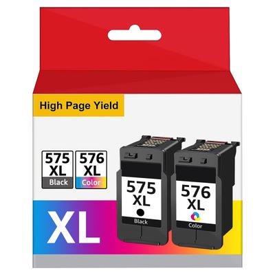 TEMU Pg-575xl Cl-576xl 575 Xl 576 Xl Multipack Remanufactured Cartridges Compatible For 575 576 Cartridges For Ts3550i Ts3551i Tr4750i Tr4751i (575 Xl Black, 576 Xl Colour) Image