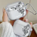 Custodia per auricolari Dragon Design per AirPods Pro/Pro2 Cover Bluetooth wireless trasparente in