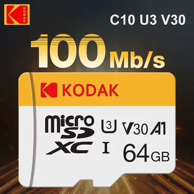KODAK Speicher SD Karte 256 GB 128 GB 64 GB 32 GB U3 V30 A1 4K Full HD High Speed Micro TF Speicher Flash Karte für Telefon/Computer/Kamera