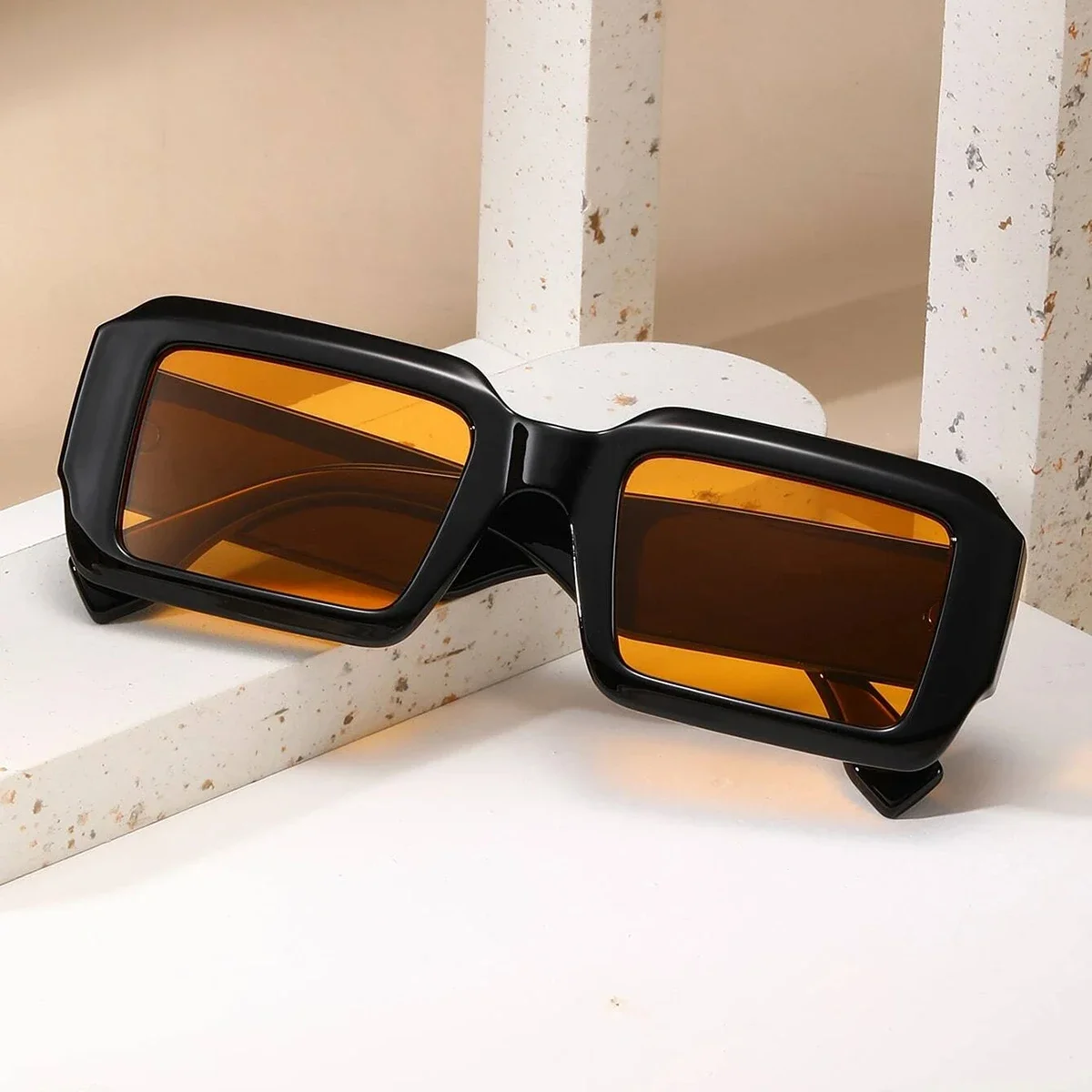 Vintage Rechteck Sonnenbrille Fashion Square Candy Farbtöne Brillen Trendy Retro Frauen Marke Design UV400 Sonnenbrille Image