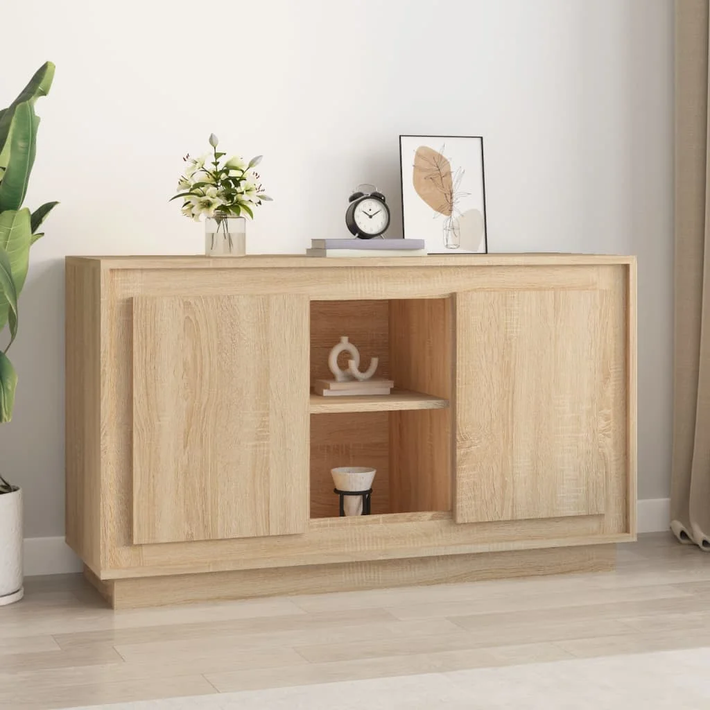 Sideboard Sonoma-Oak 102x35x60 cm Holzwerkstoff,Esszimmer Küchenschrank Möbel Anrichte Beistelltisch Möbel