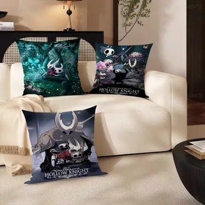 Heißer Videospiel Anime Hollow Knight Charaktere Kissenbezug für Schlafzimmer Zimmer und Wohnzimmer Image