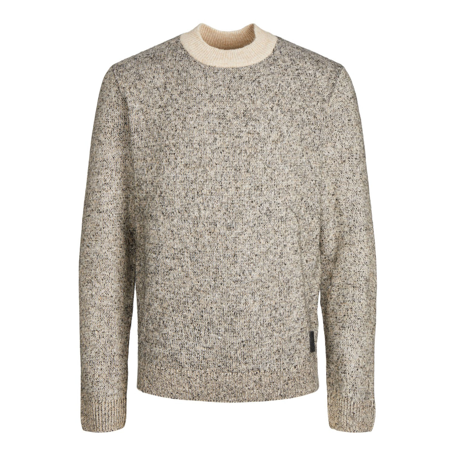 Space Knit Mock Neck von Jack & Jones in der farbe Beige.