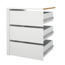 Ebuy24 Catania Schubladeneinsatz 3 Schubladen 57 cm bis 120 cm Kleiderschrank weiß Image
