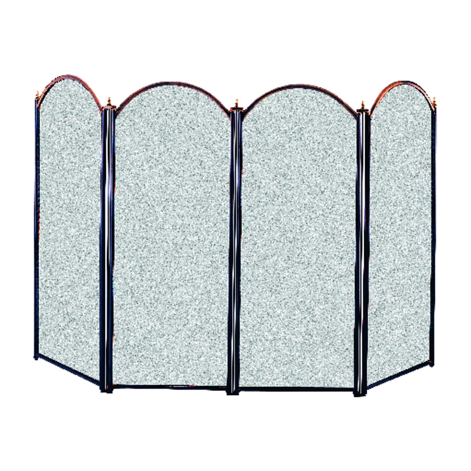 Panacea Black/Gray Antique Brass Fireplace Screen
