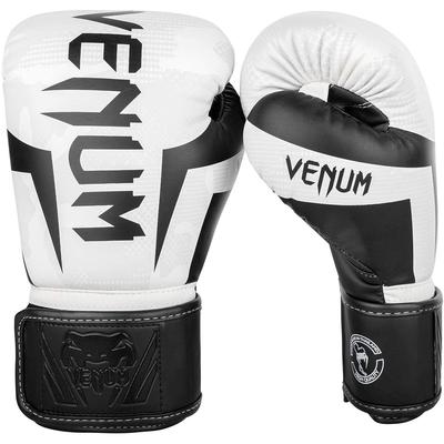 Venum Elite Hook and Loop Training Boxing Gloves - White/Camo