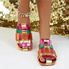 Plus Größe 37-43 Schuhe für Frauen Sommer Mode Frauen Slip auf Plattform Sandalen Casual Strand