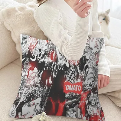 Amine Yamato One Piece Kissenbezug Toon Geschenk Kissenbezug Schlafzimmer Zuhause Sofa Stuhl Sitz Image