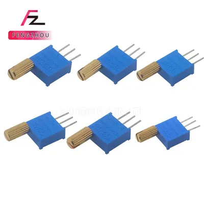 5 Stücke 3296 W Multi-Turn Einstellbare Potentiometer 1K2K5K10K20K50K100K200K500K1M Metallschaft Langer Griff Image