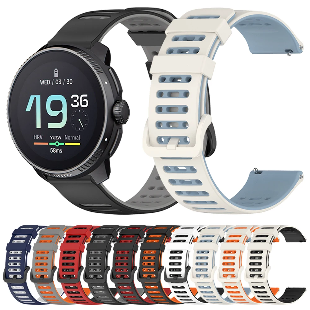 22 mm Uhrenarmband für Suunto Vertical Sports Silikonarmband für Suunto 9 Peak Pro/Suunto5 Bands Gummi-Ersatzarmband Image