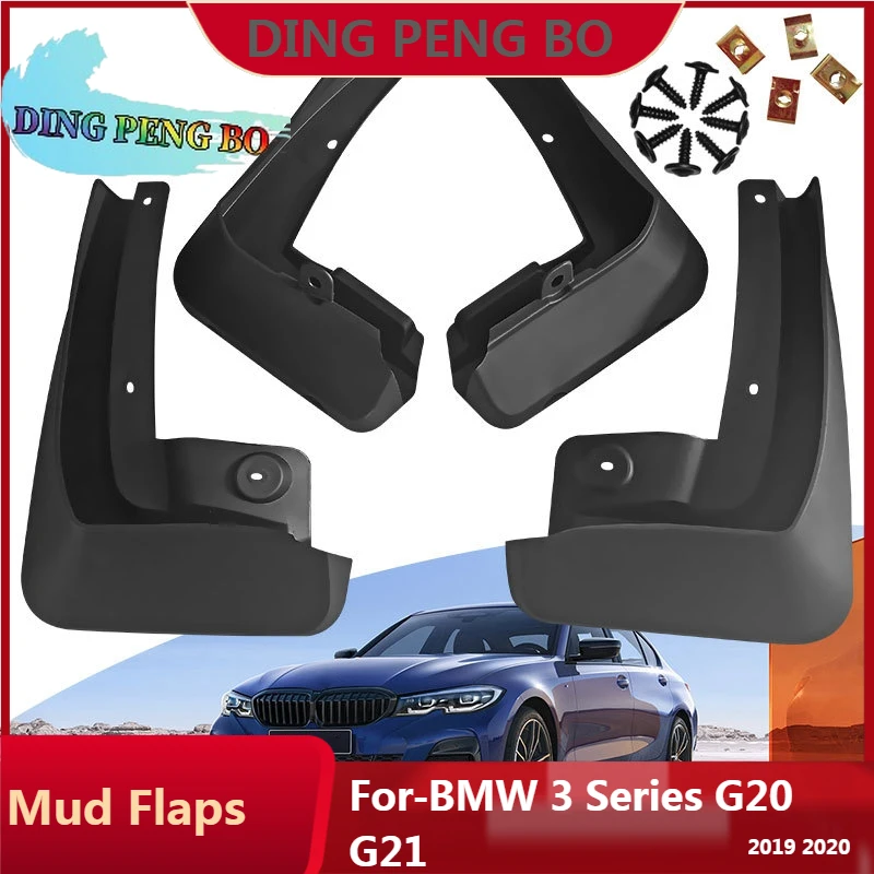 4PCS Vorne Hinten Rad Kotflügel Für-BMW 3 Serie G20 G21 M Sport 2019 2020 Limousine Touring Splash guards Kotflügel Schmutzfänger Image