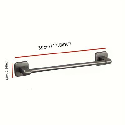 "TEMU [durable Build] Easy-install Self-adhesive Towel Bar - Modern Aluminum, No Drilling Required For , Fits 12"/16"/20" Spaces, Holiday Gifts, Kitchen Storage Solution||aluminum Finish" Image