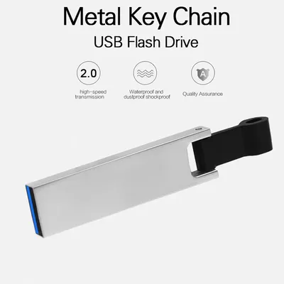 USB-Stick 8 GB 16 GB 32 GB 64 GB 128 GB Splitter Metall-Flash-Disk Kleine USB-Flash-Disk Cle USB Image