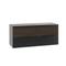 Mobile bagno senza lavabo effetto legno nero e marrone 120cm