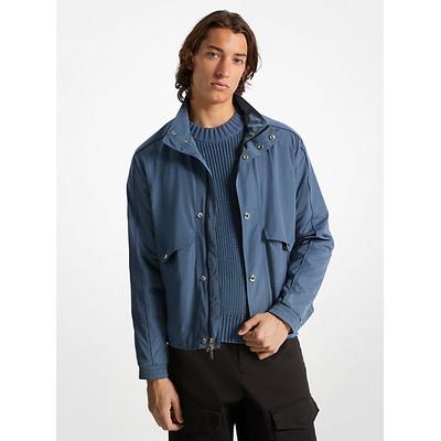 Michael Kors Water-Resistant Windbreaker Jacket Blue L