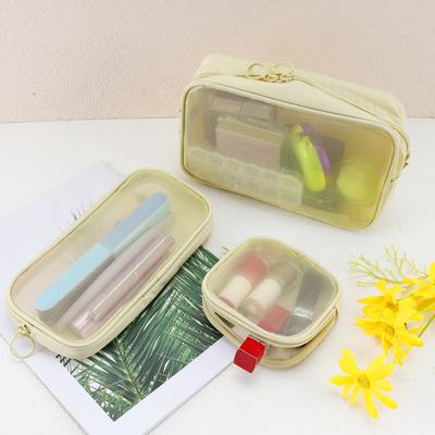 3pcs Mesh Makeup Bag Travel Toiletry Bag with Zipper for Daily Accessories
