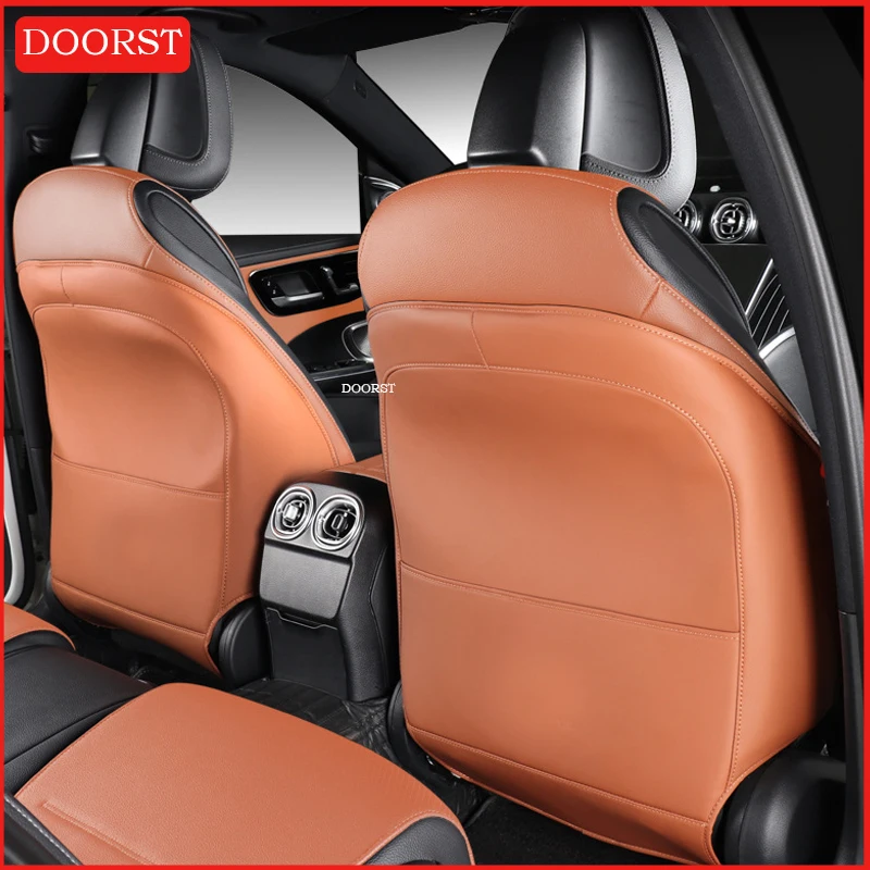 Für Mercedes Benz C GLC CLSClass W206 X254 Auto Hinten Sitz Anti Kick Schutz Pad Innen Dekoration Änderung Zubehör Image