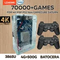 LZAKMR Regalo per bambini U9 Plug and Play Retro 3865U Console di gioco 500G HDD 70000 + Giochi per Wii PS2 Saturn PSP GameCube Maniglia wireless
