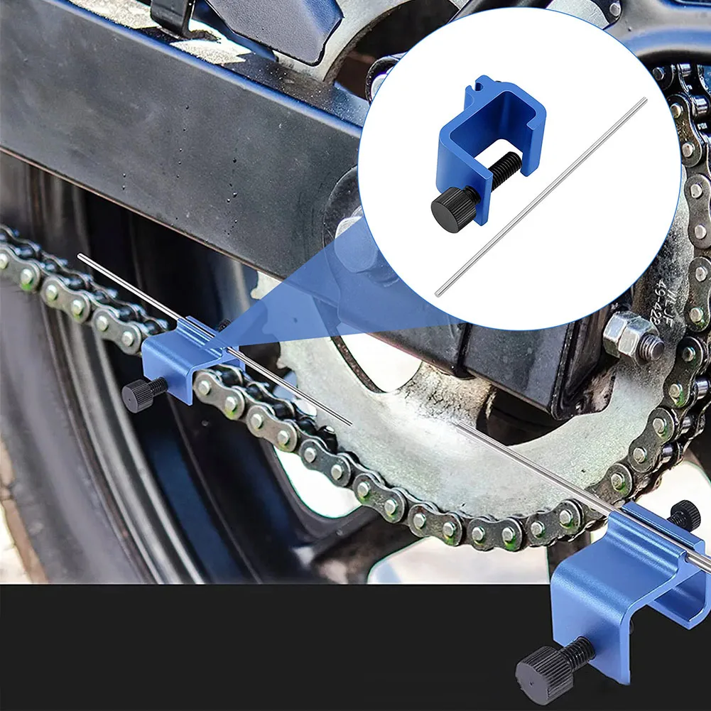 1 Satz Ketten ausrichtung werkzeug, geeignet für Motorräder und Ersatzteile für schnell genaue Ausrichtsketten-Ausrichtung werkzeuge Image
