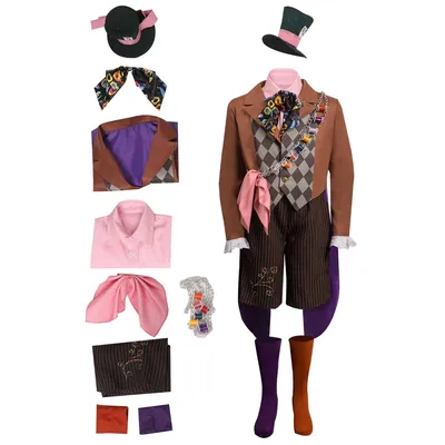 Mad Cosplay Hutmacher Kinder Jungen Kostüm Film Alice Rollenspiel Fantasia Outfits Kinder Halloween Karneval Party Stoff für Verkleidung Image