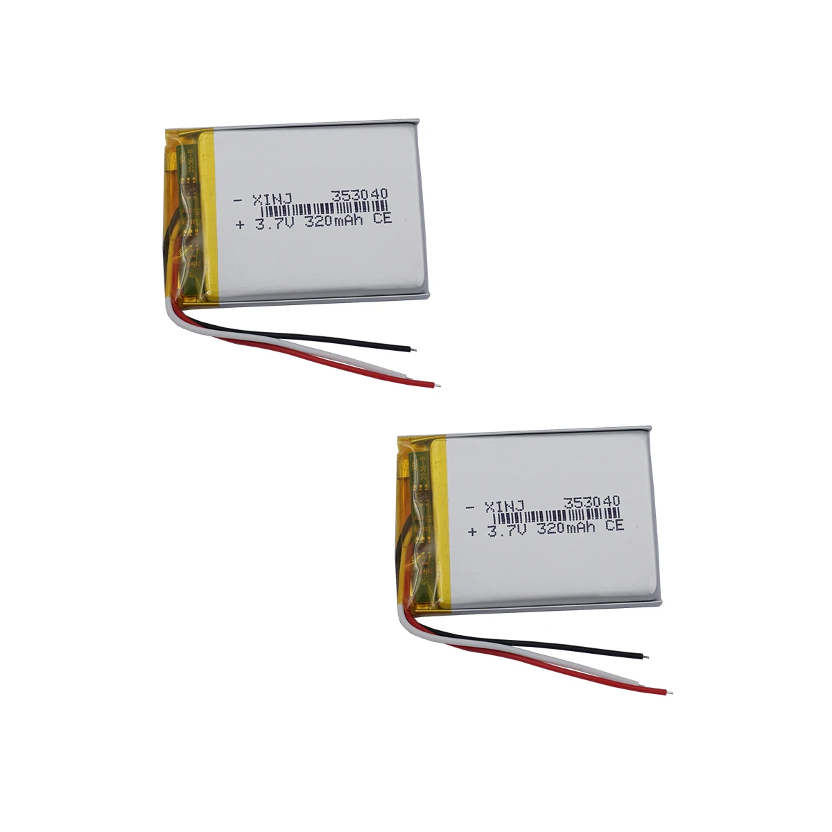 2 Stück 3,7 V 320 mAh 1,18 Wh Li-Lithium-Batterie 353040 Li-Ion 3-Draht NTC Thermistor für GPS MP4 Bluetooth Lautsprecher Kopfhörer Headset Image