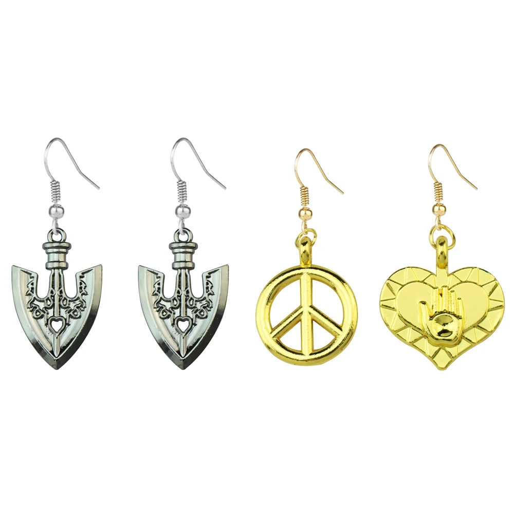 Anime bizarre Abenteuer Ohrringe Kakyoin Noriaki Pfeil Anhänger Ohrringe für Frauen Männer Cartoon Cosplay Requisiten Schmuck Geschenke Image