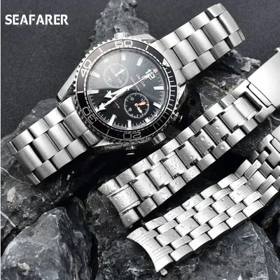 18 mm 20 mm 22 mm 316L Edelstahl Uhrenarmbänder Armband für Omega Ocean 007 Seamaster 300 Armband Uhrenzubehör Armband