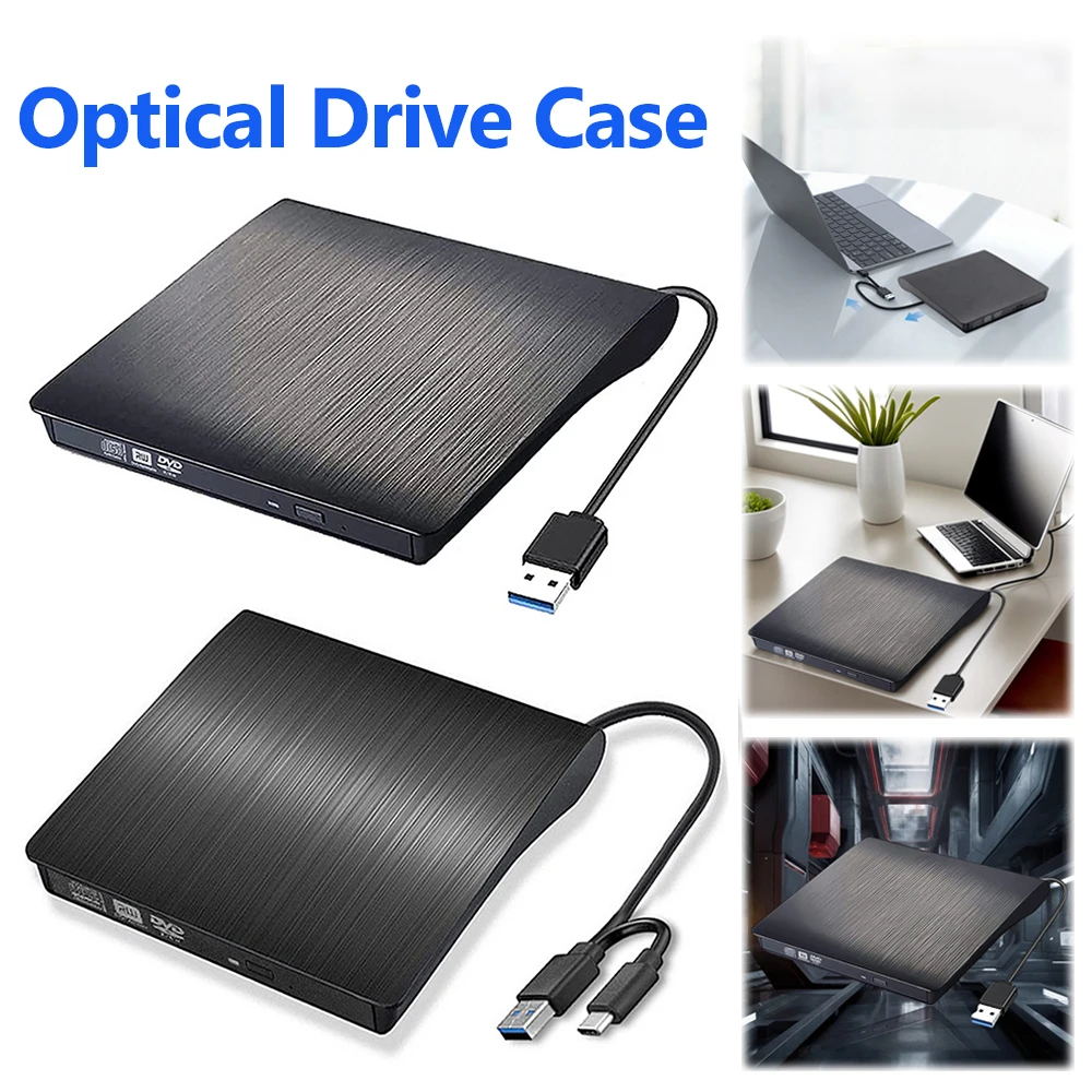 USB 3.0/USB 3,0 Typ-C Sata zu USB CD ROM Odd Case Box 9,5mm/12,7mm USB zu SSD Caddy externes Laufwerk für Laptop Desktop PC Windows Image