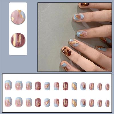 Y2 Nail Art Removable Fake Nail Patch Net Red Girls Short Nail Art Finished Cute Net Red New