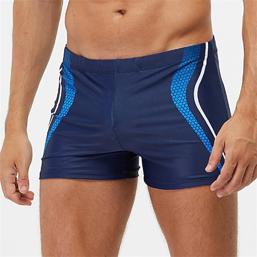 Herren Badeshorts Badehose Patchwork Schnelltrocknend Bequem Atmungsaktiv Bademode Unterteile Surfen Strand Wassersport Sommer Image