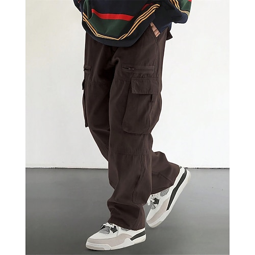 Herren Cargohose Cargohosen Hose Hosen Multi Pocket Glatt tragbar Outdoor Täglich Campen und Wandern Modisch Klassisch Armeegrün Khaki Image