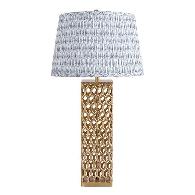 Ilinca Table Lamp with Shade - Isla Block Slate - Ballard Designs