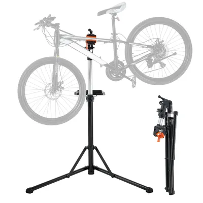 SucceBuy Bike Repair Stand Heavy-duty Aluminum Bicycle Repair Stand Adjustable Height Foldable Bike Work Stand for Home, Shops