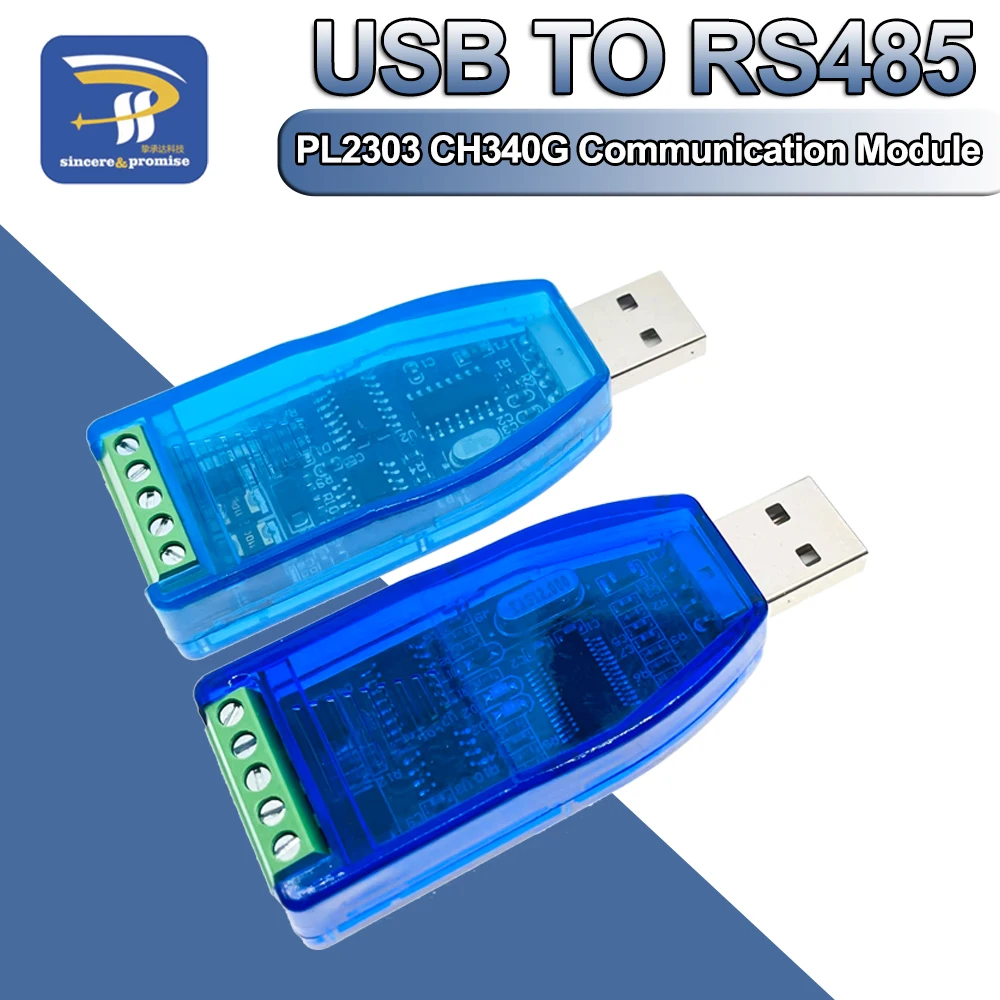 Industrieller USB-zu-RS232-RS485-CH340G-PL2303-Konverter-Kommunikationsmodul, bidirektionaler Halbduplex-TVS-Schutz mit serieller Linie Image